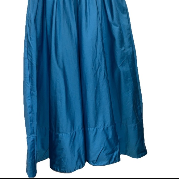 ROKSANDA COLLECTIVE Dress Blue Midi Size 12 Sleeveless Cotton V-Neck Casual EUC - Picture 10 of 16